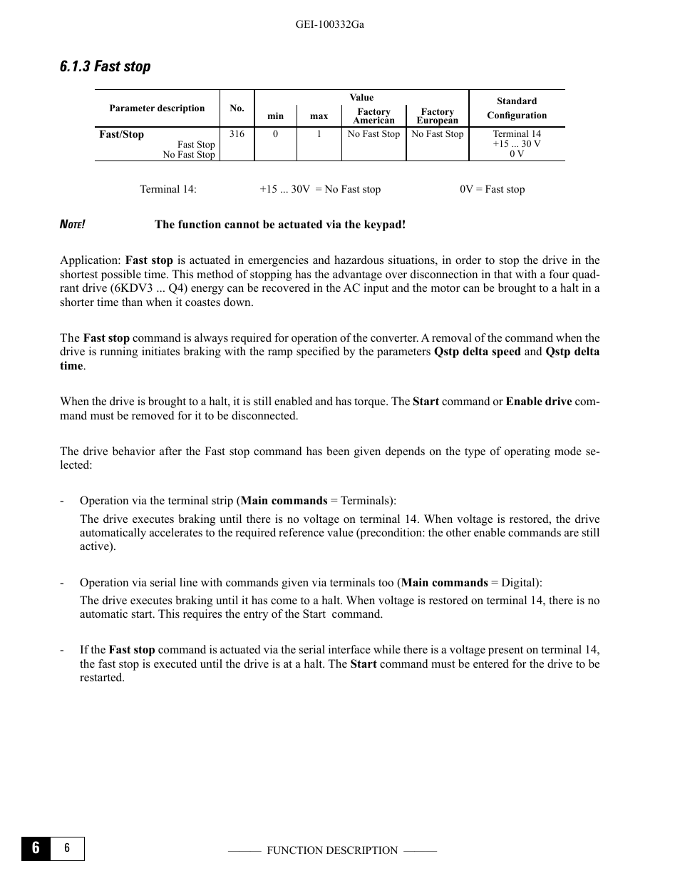 3 fast stop | GE Industrial Solutions DV-300 DC Drive Users Manual User Manual | Page 134 / 488