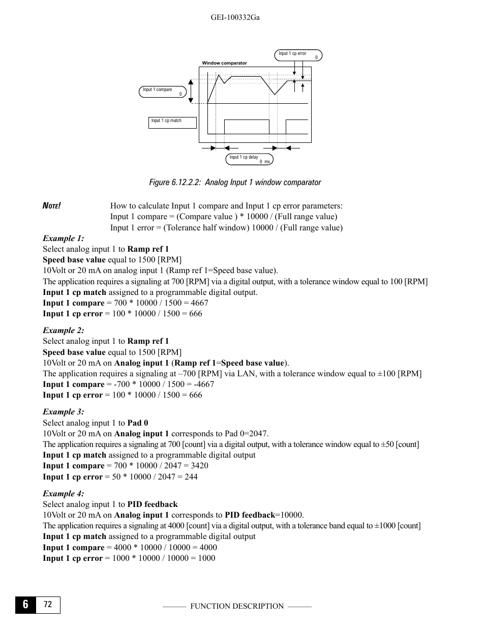 Figure 6.12.2.2: analog input 1 window comparator | GE Industrial Solutions DV-300 DC Drive Users Manual User Manual | Page 200 / 488