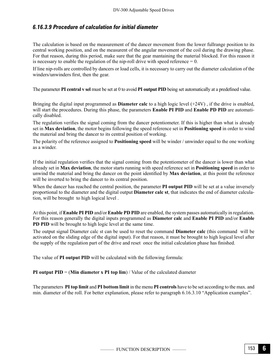 9 procedure of calculation for initial diameter | GE Industrial Solutions DV-300 DC Drive Users Manual User Manual | Page 281 / 488