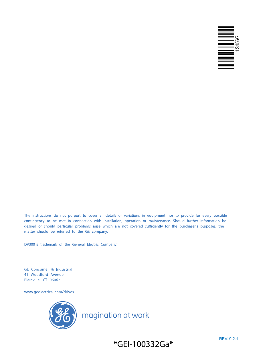 GE Industrial Solutions DV-300 DC Drive Users Manual User Manual | Page 488 / 488