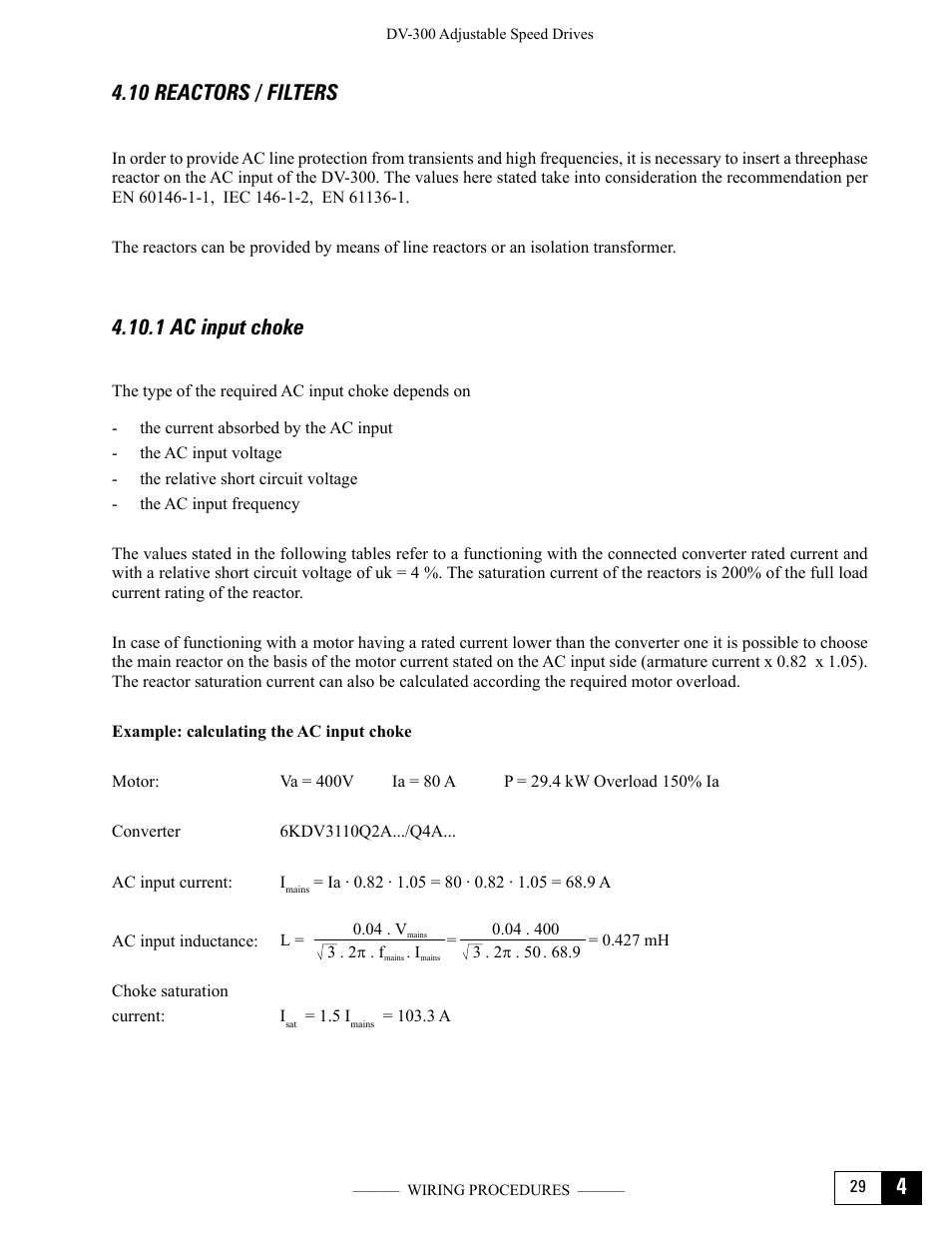 10 reactors / filters, 1 ac input choke | GE Industrial Solutions DV-300 DC Drive Users Manual User Manual | Page 73 / 488