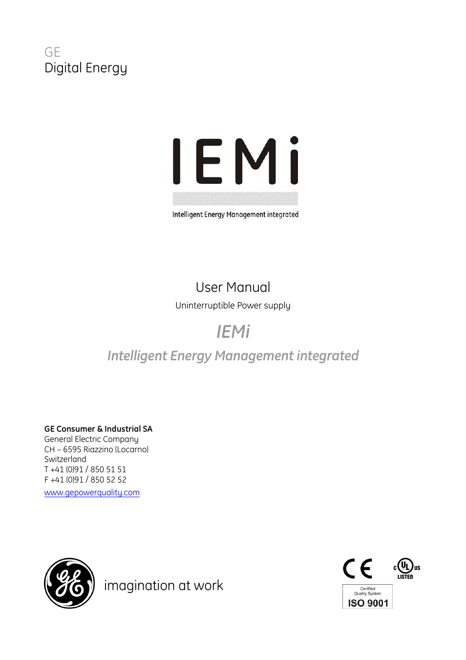 GE Industrial Solutions IEMi User Manual | 24 pages