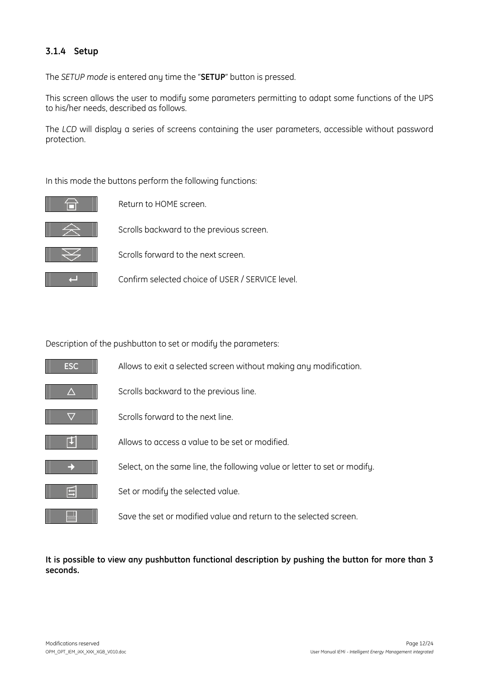 4 setup, Setup | GE Industrial Solutions IEMi User Manual | Page 12 / 24