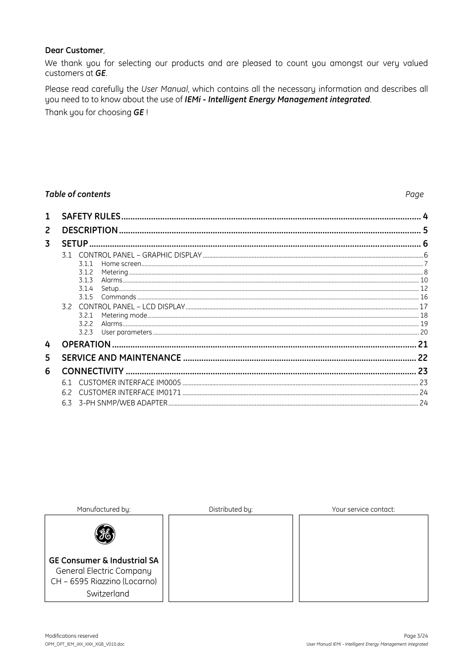 GE Industrial Solutions IEMi User Manual | Page 3 / 24