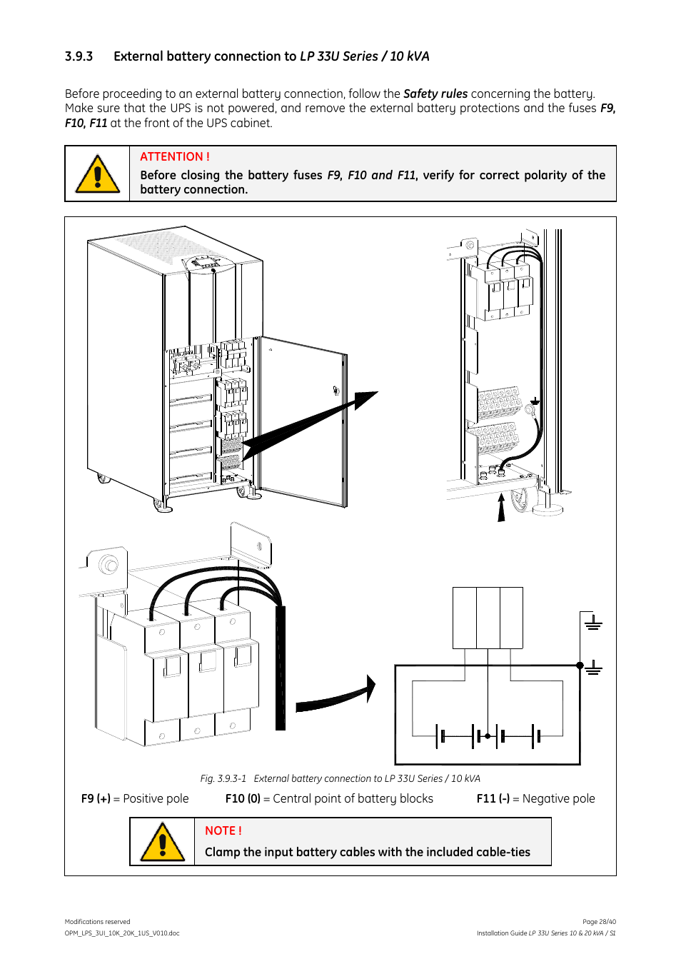 GE Industrial Solutions LP 33U Series 10 & 20 kVA Installation Guide User Manual | Page 28 / 40
