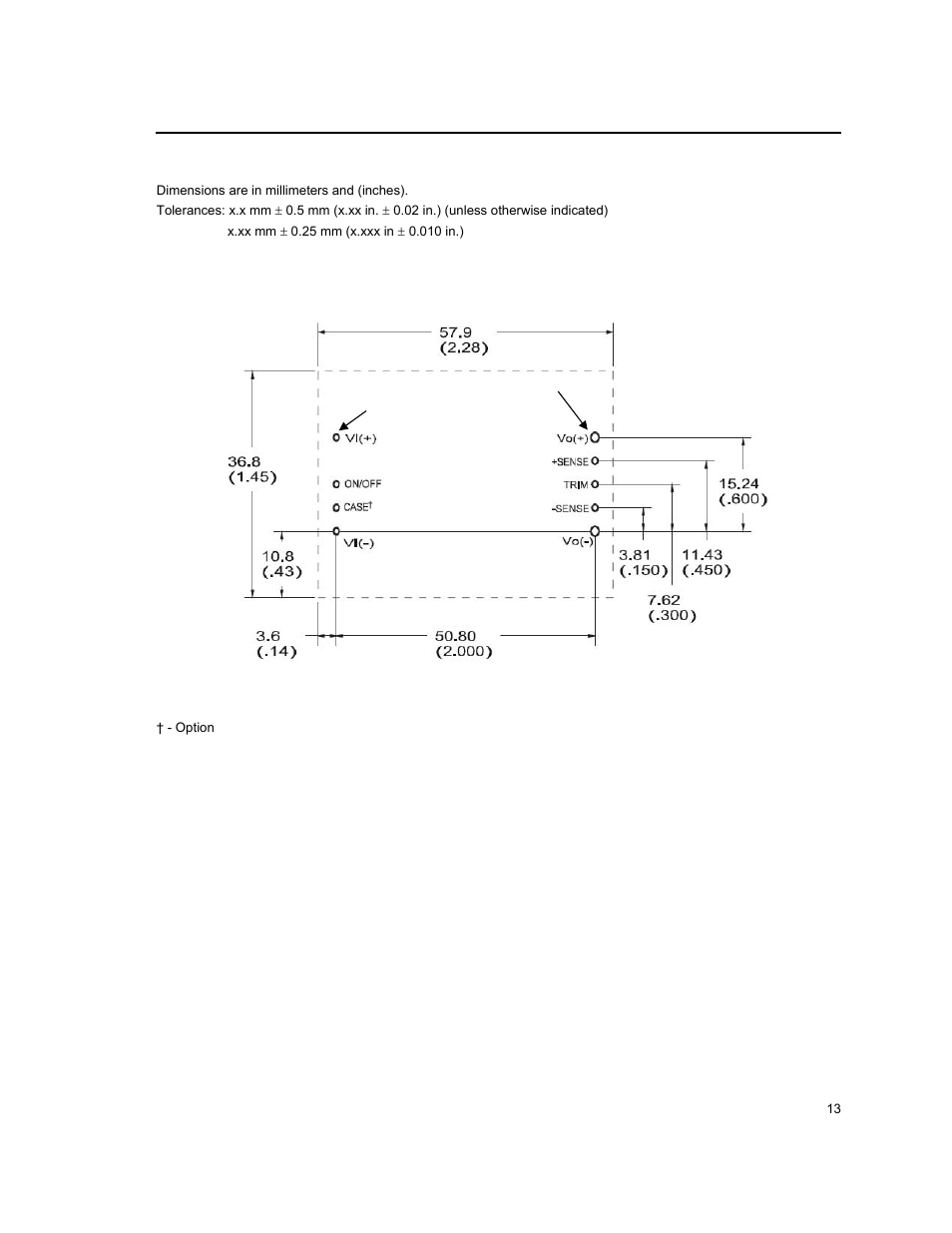 Recommended pad layout | GE Industrial Solutions QPW025A0F41_H User Manual | Page 13 / 14