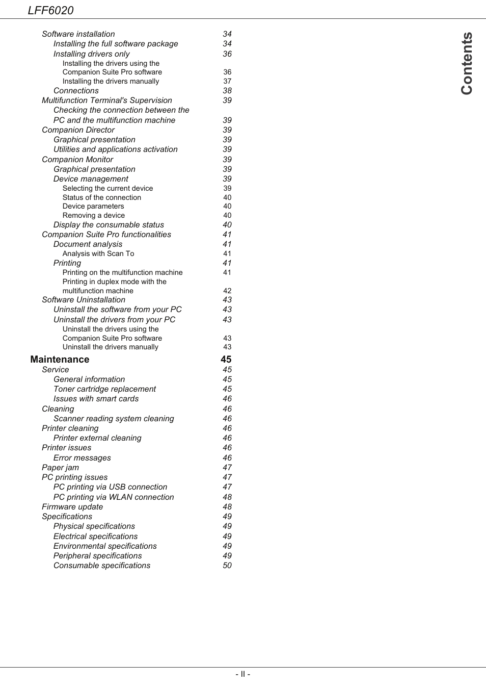 Philips LFF6020W User Manual | Page 4 / 56