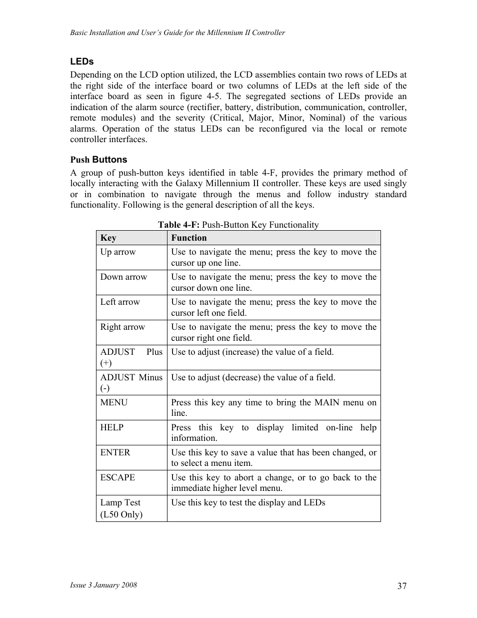 GE Industrial Solutions Millennium II Controller J85501P-1 User Manual | Page 37 / 116
