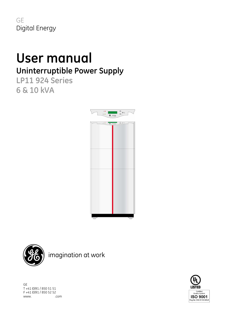 GE Industrial Solutions LP11 924 Series 6 & 10 kVA User Manual | 54 pages