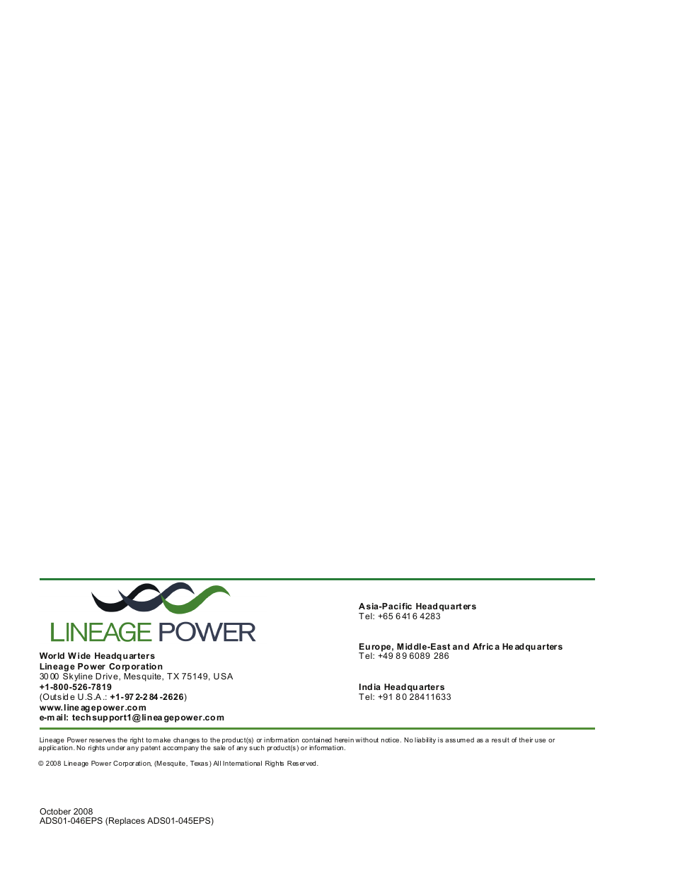 GE Industrial Solutions QW030xx DUAL Series User Manual | Page 15 / 15