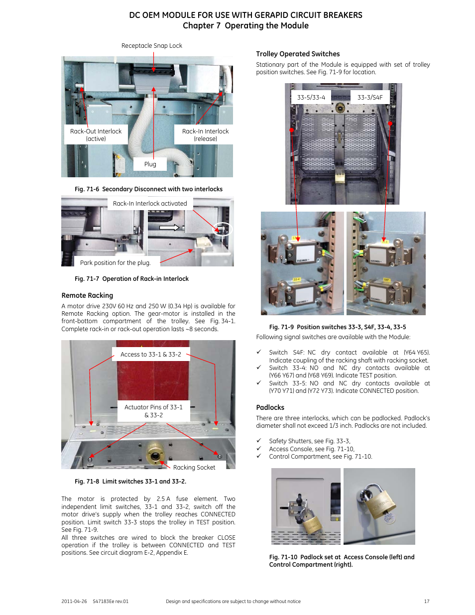 GE Industrial Solutions DC OEM Module For use with Gerapid DC Circuit Breaker User Manual | Page 17 / 49