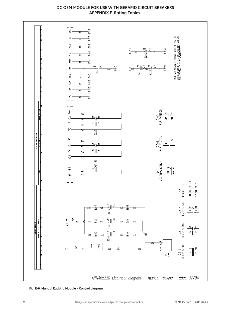 GE Industrial Solutions DC OEM Module For use with Gerapid DC Circuit Breaker User Manual | Page 36 / 49