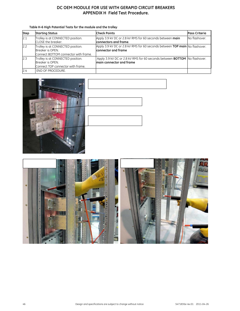 GE Industrial Solutions DC OEM Module For use with Gerapid DC Circuit Breaker User Manual | Page 46 / 49
