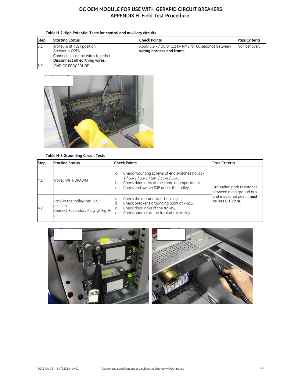 GE Industrial Solutions DC OEM Module For use with Gerapid DC Circuit Breaker User Manual | Page 47 / 49