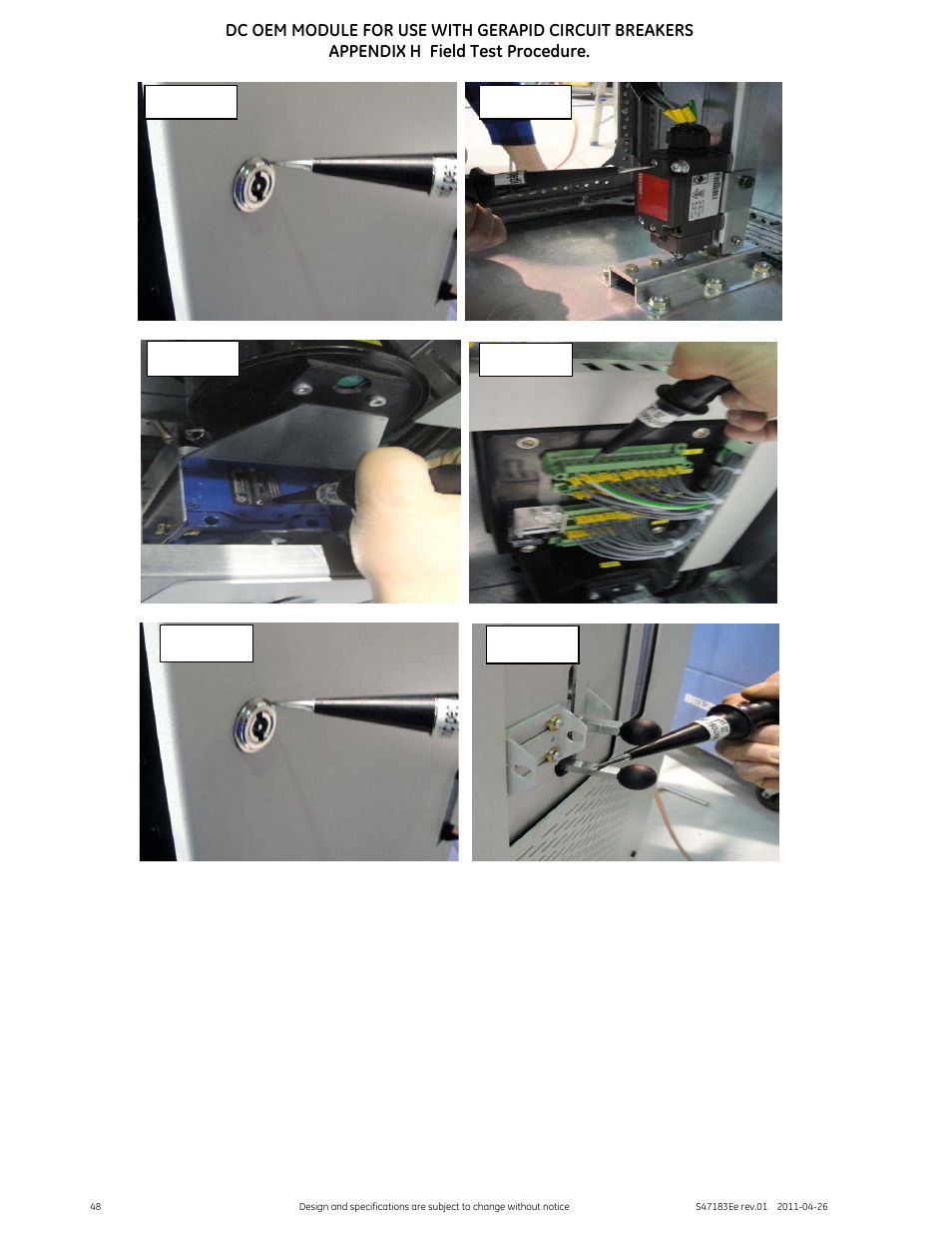 GE Industrial Solutions DC OEM Module For use with Gerapid DC Circuit Breaker User Manual | Page 48 / 49