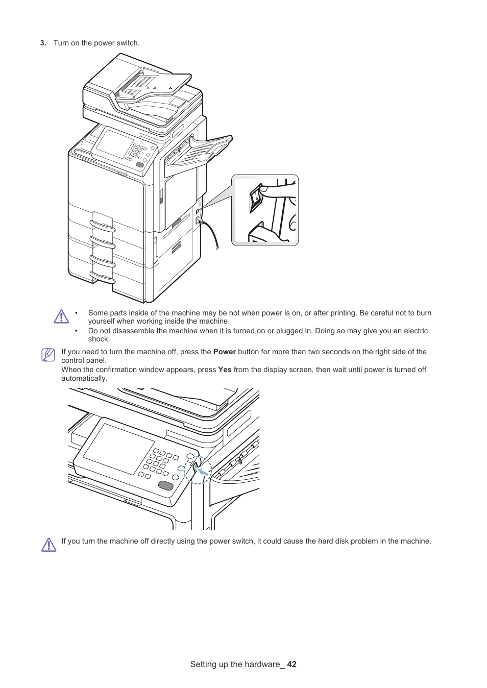 Setting up the hardware _ 42 | Samsung CLX-9250ND User Manual | Page 43 / 69