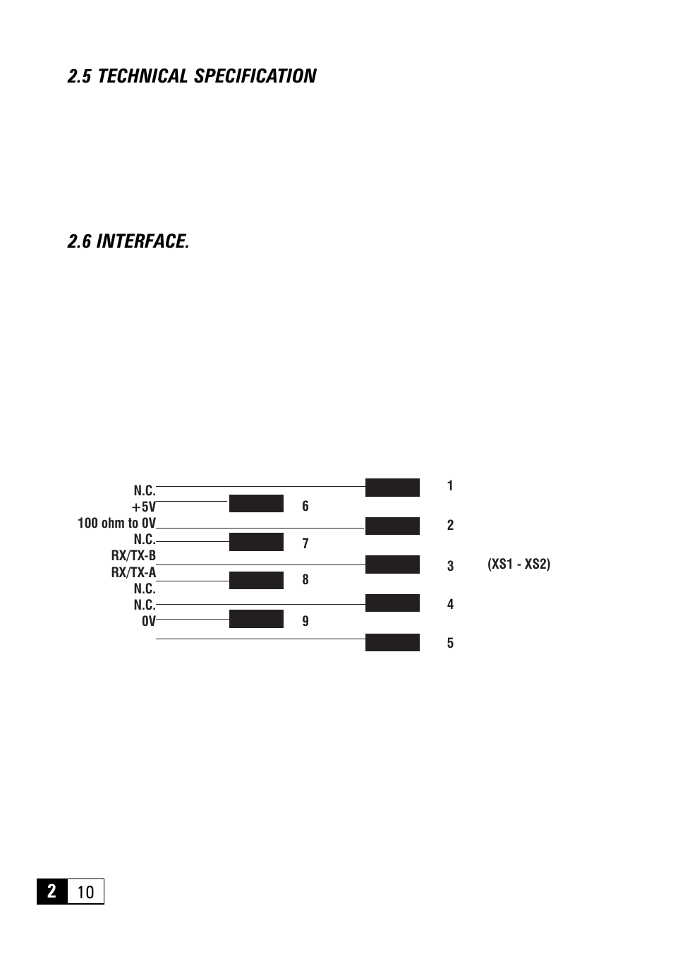 5 technical specification, 6 interface, 5 technical specification 2.6 interface | GE Industrial Solutions 6KCV301PDP33 Profibus - DP Bus for AV300i User Manual | Page 10 / 32