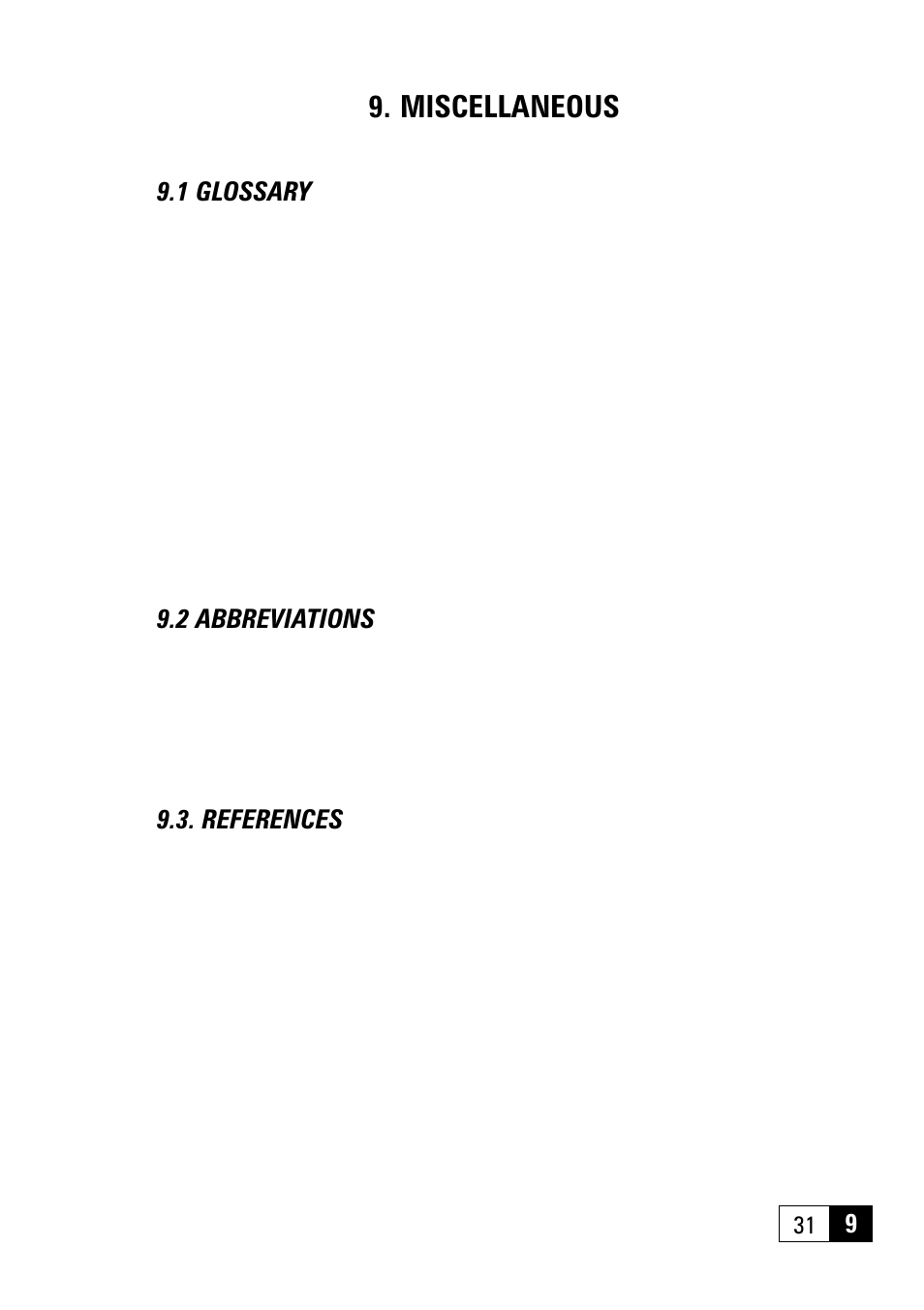 Miscellaneous, 1 glossary, 2 abbreviations | References | GE Industrial Solutions 6KCV301PDP33 Profibus - DP Bus for AV300i User Manual | Page 31 / 32