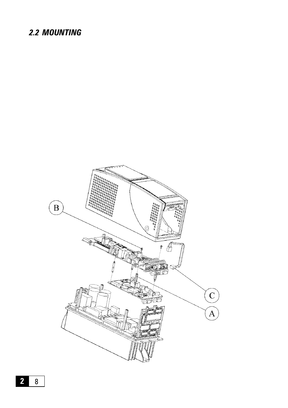 2 mounting | GE Industrial Solutions 6KCV301PDP33 Profibus - DP Bus for AV300i User Manual | Page 8 / 32