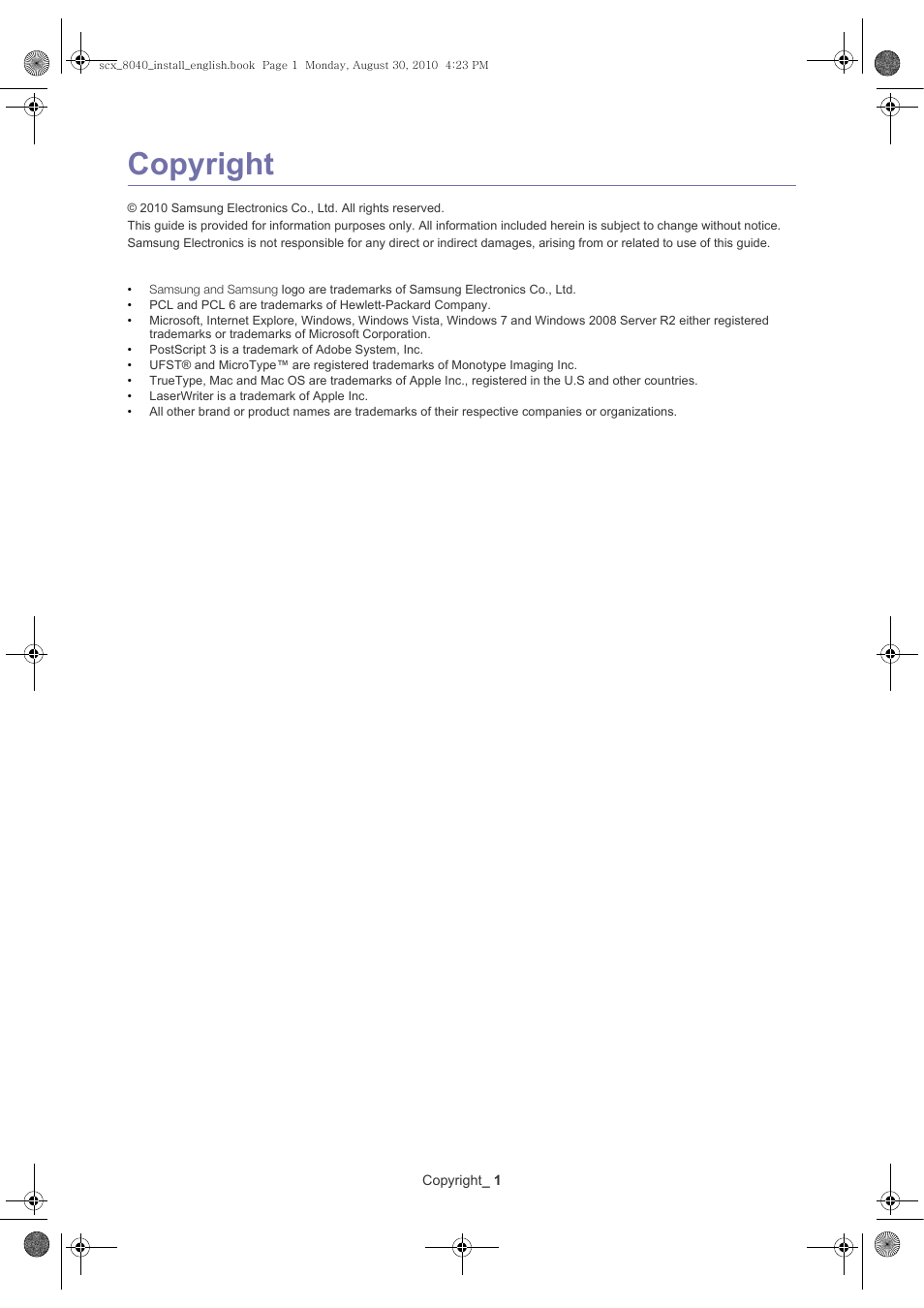 Samsung SCX-8030ND User Manual | 66 pages
