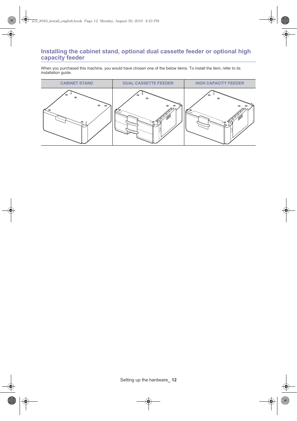 Ity feeder | Samsung SCX-8030ND User Manual | Page 12 / 66