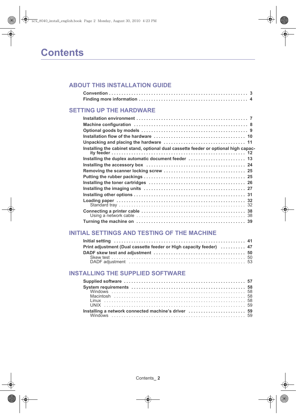 Samsung SCX-8030ND User Manual | Page 2 / 66