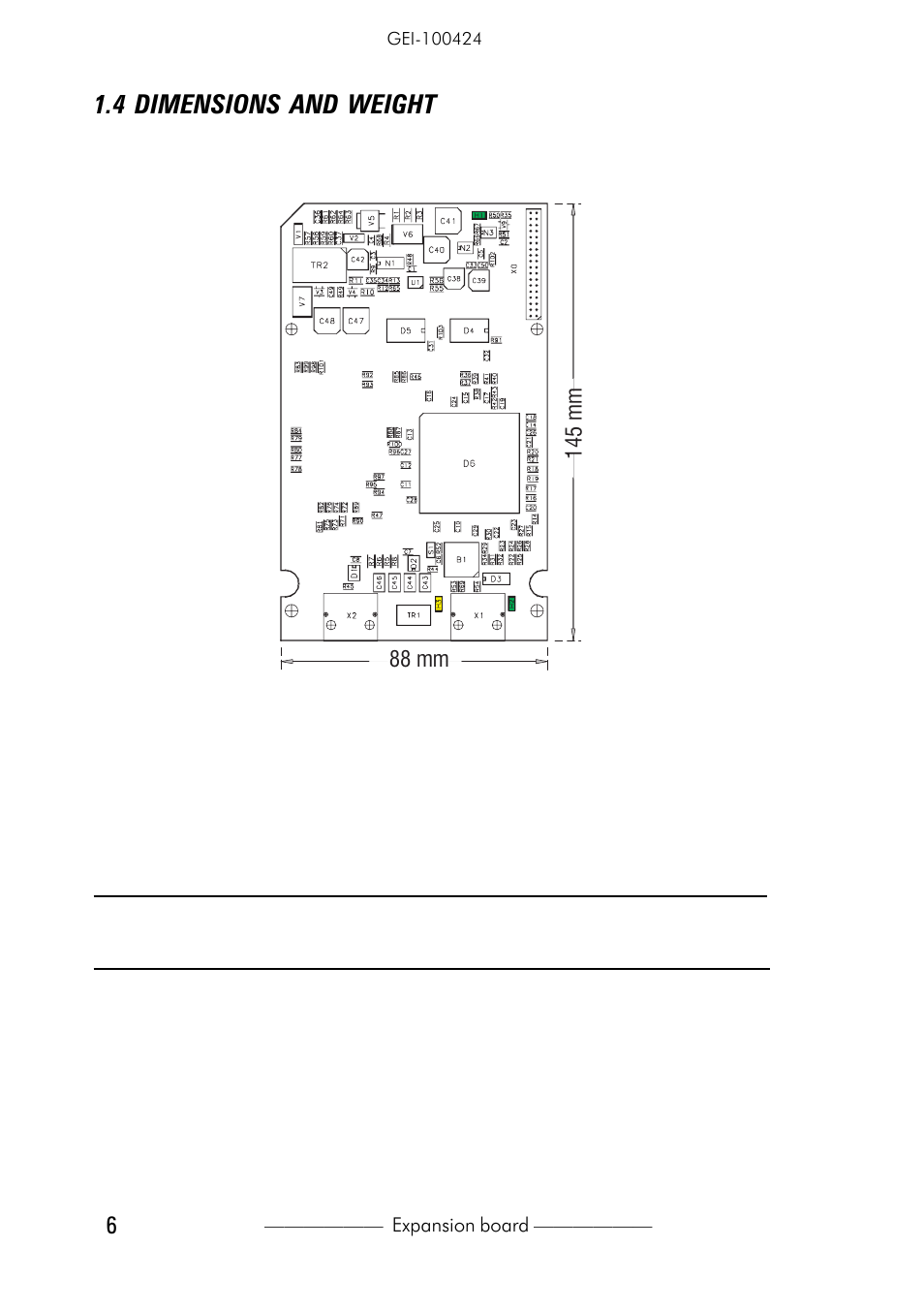 4 dimensions and weight | GE Industrial Solutions ISBus interface board for AV-300i Drives User Manual | Page 6 / 8