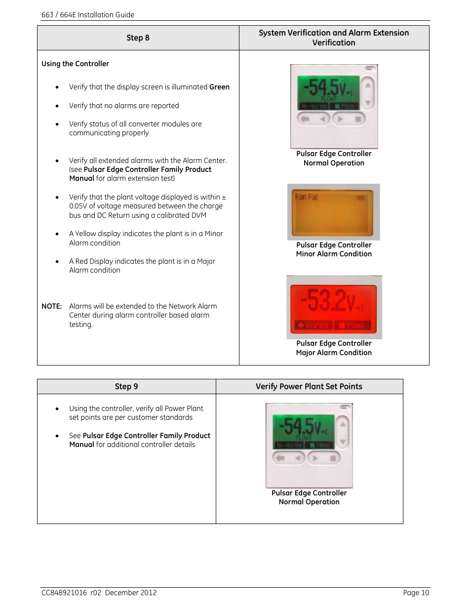 GE Industrial Solutions 664 Infinity C DC to DC Power System User Manual | Page 10 / 14