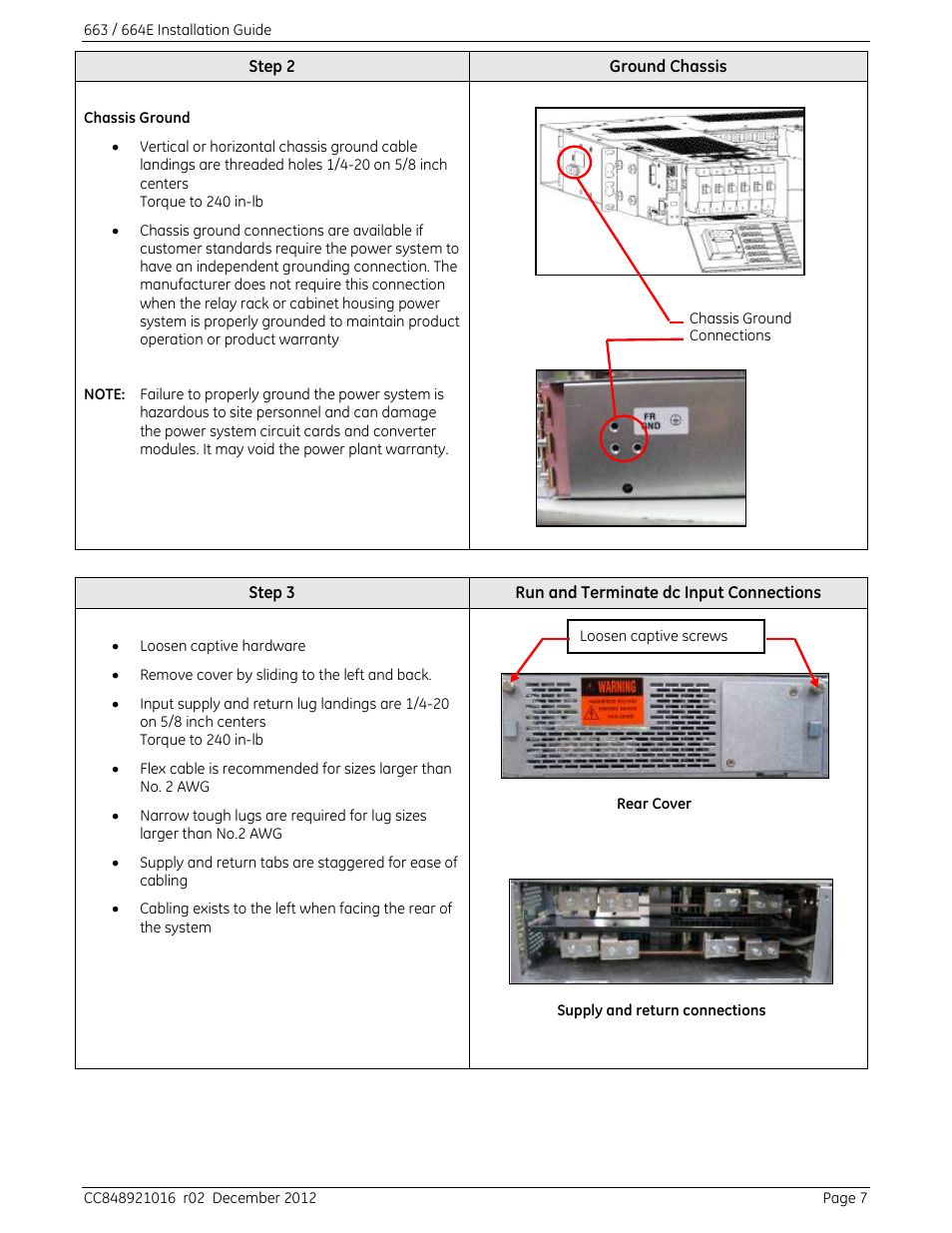 GE Industrial Solutions 664 Infinity C DC to DC Power System User Manual | Page 7 / 14
