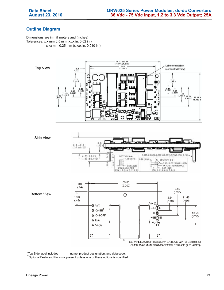 GE Industrial Solutions QRW025 Series User Manual | Page 24 / 27
