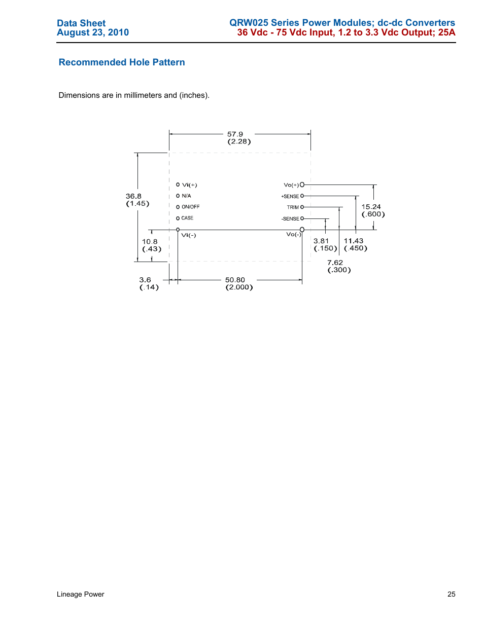 GE Industrial Solutions QRW025 Series User Manual | Page 25 / 27