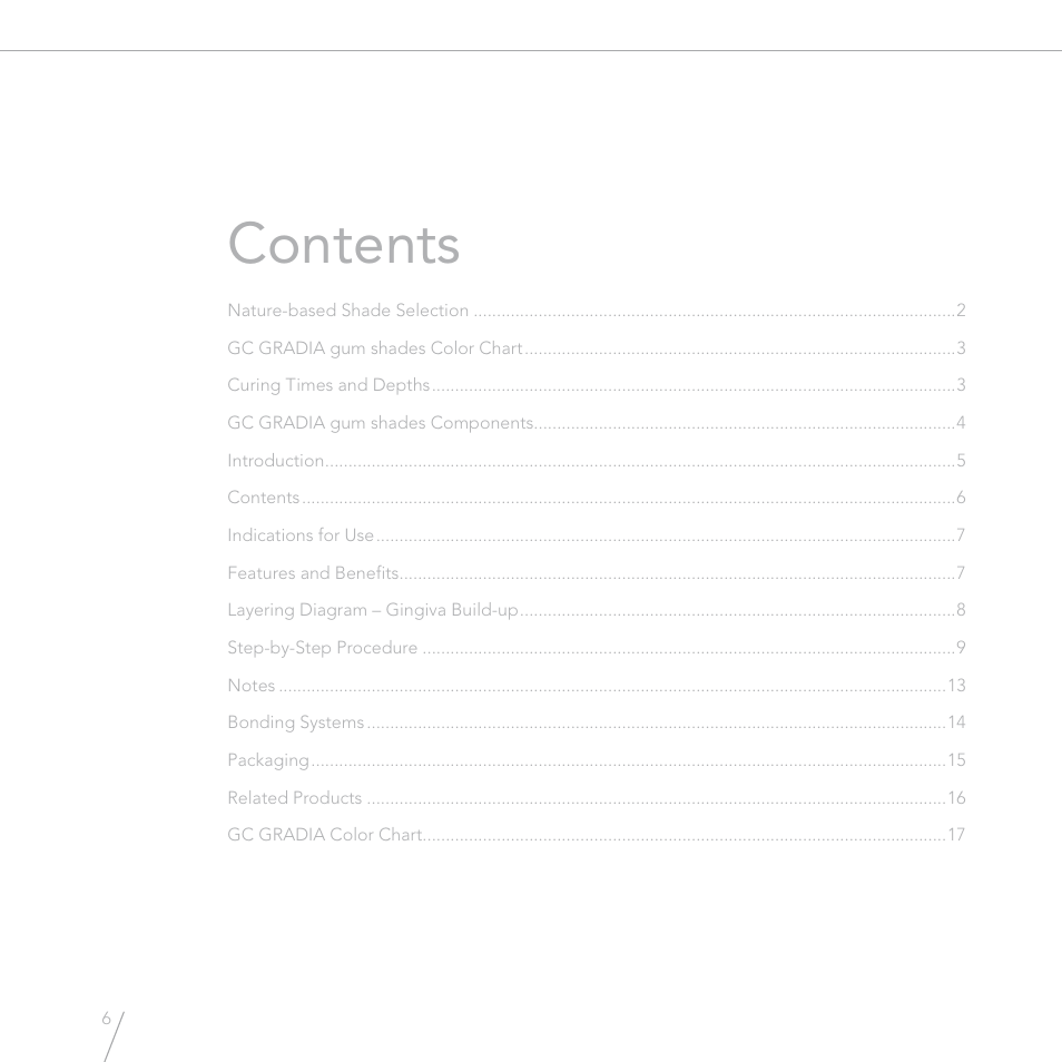 GC EUROPE GRADIA gum shades User Manual | Page 4 / 14