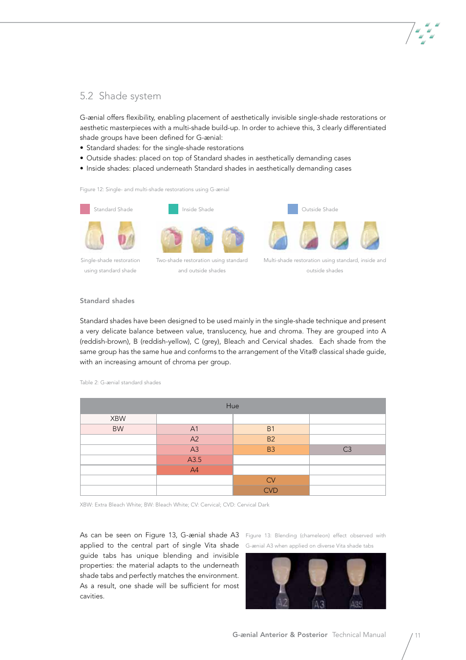 2 shade system | GC EUROPE G-aenial User Manual | Page 11 / 36