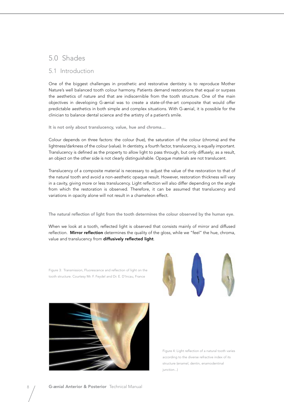0 shades, 1 introduction | GC EUROPE G-aenial User Manual | Page 8 / 36