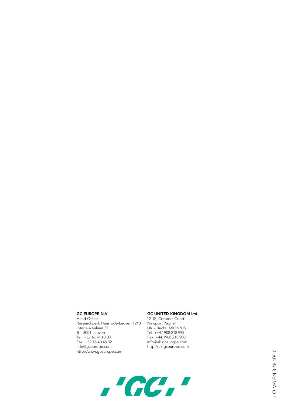 GC EUROPE GRADIA Direct (X) User Manual | Page 24 / 24