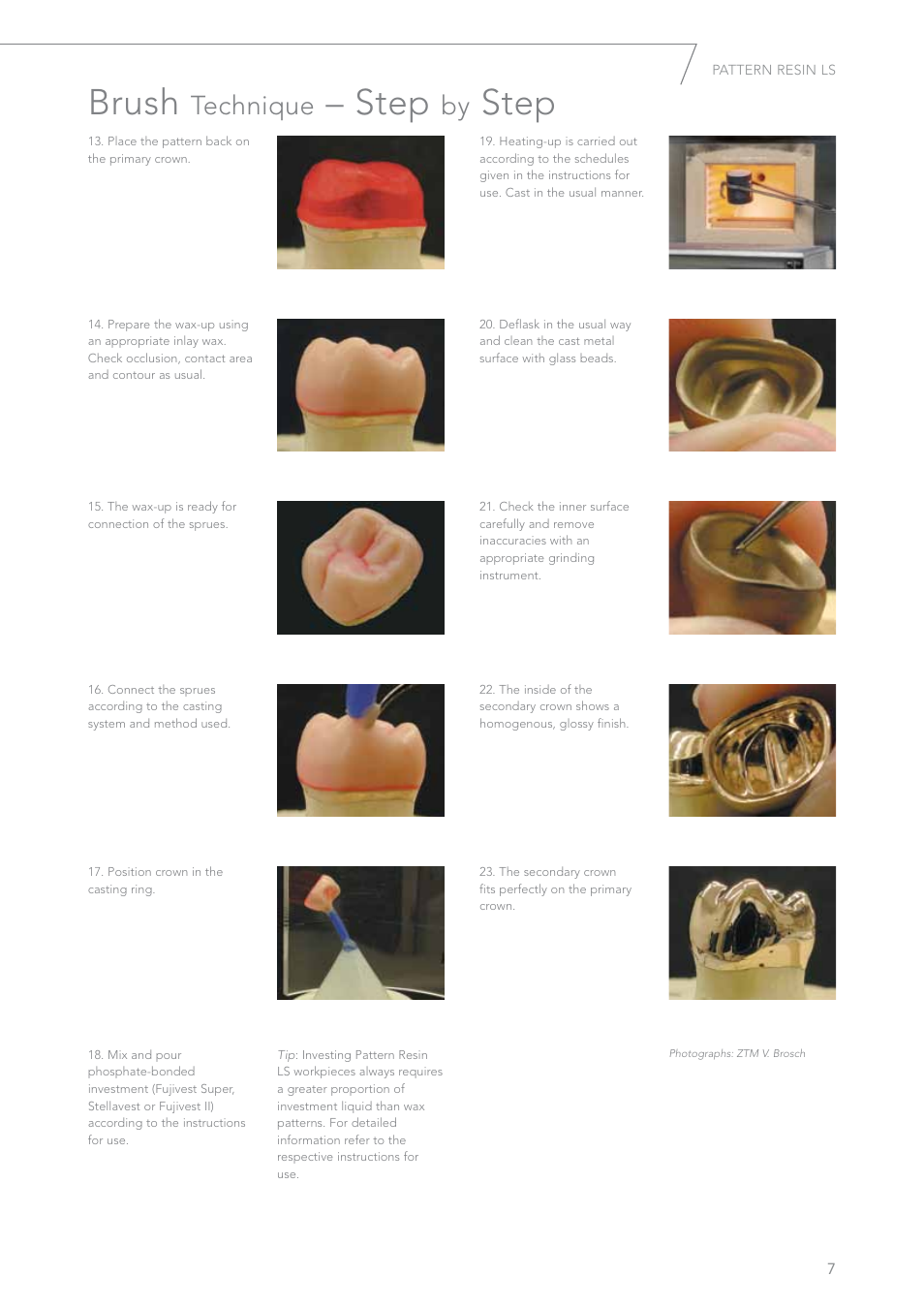Brush, Step, Technique | GC EUROPE Pattern Resin LS User Manual | Page 7 / 12