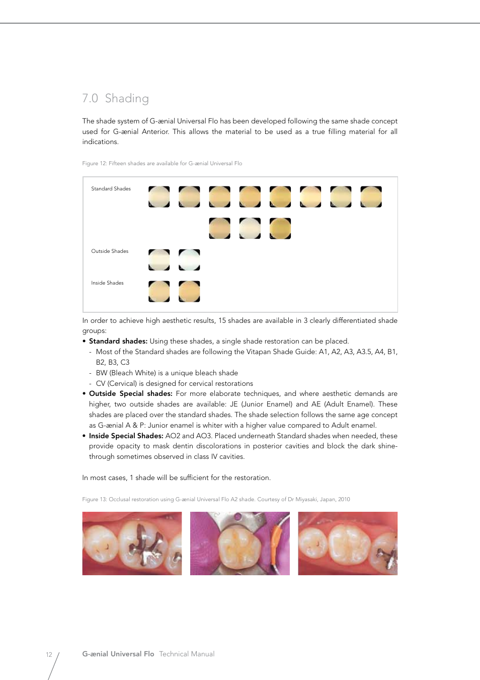 0 shading, G-ænial universal flo technical manual | GC EUROPE G-aenial Universal Flo User Manual | Page 12 / 20