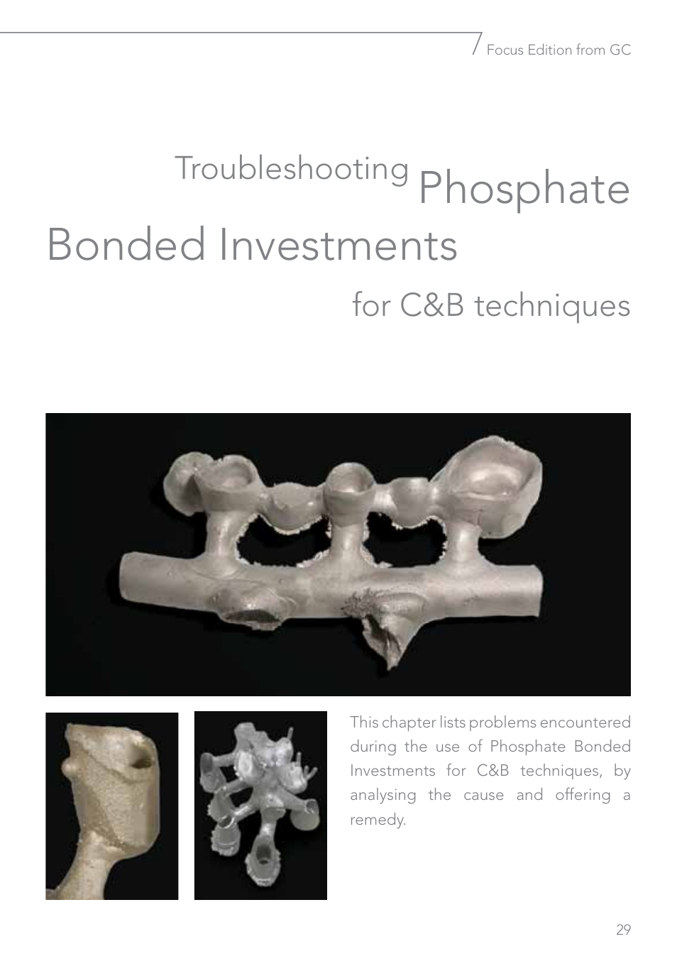 Phosphate bonded investments, Troubleshooting, For c&b techniques | GC EUROPE Fujivest Super User Manual | Page 29 / 68