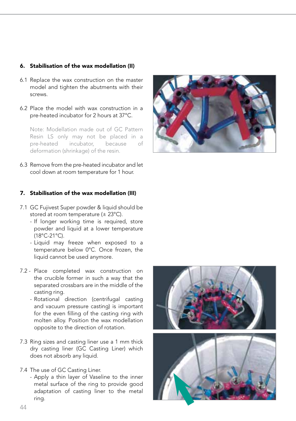 GC EUROPE Fujivest Super User Manual | Page 44 / 68