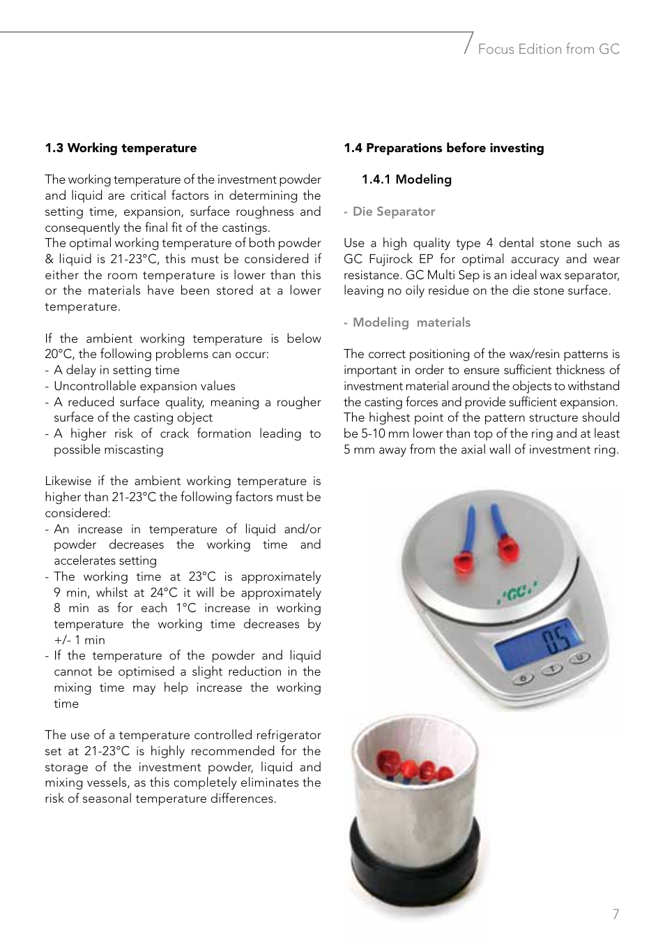 GC EUROPE Fujivest Super User Manual | Page 7 / 68