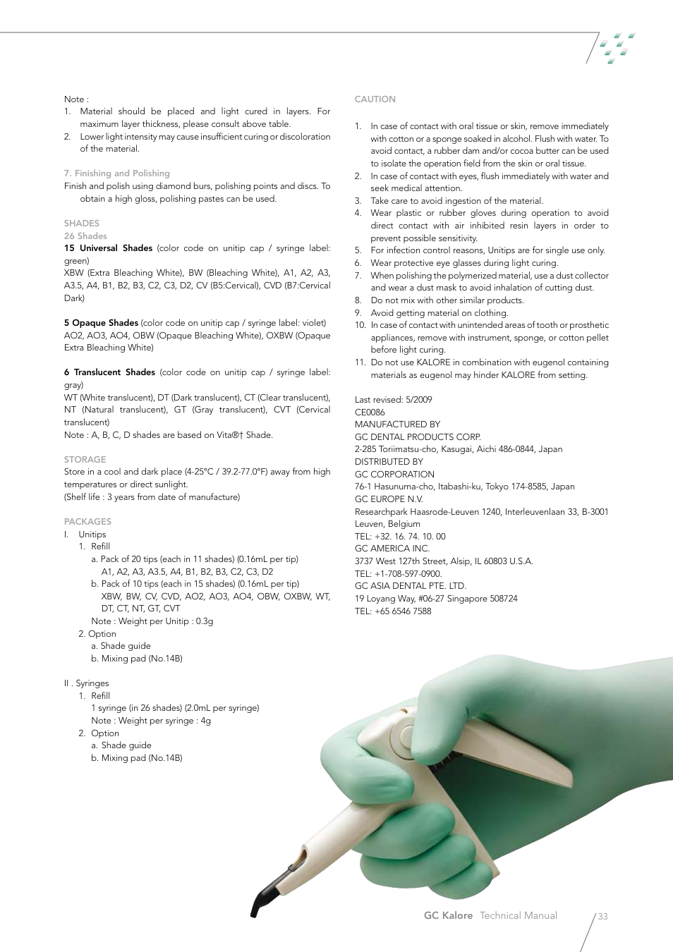 GC EUROPE Kalore User Manual | Page 33 / 44