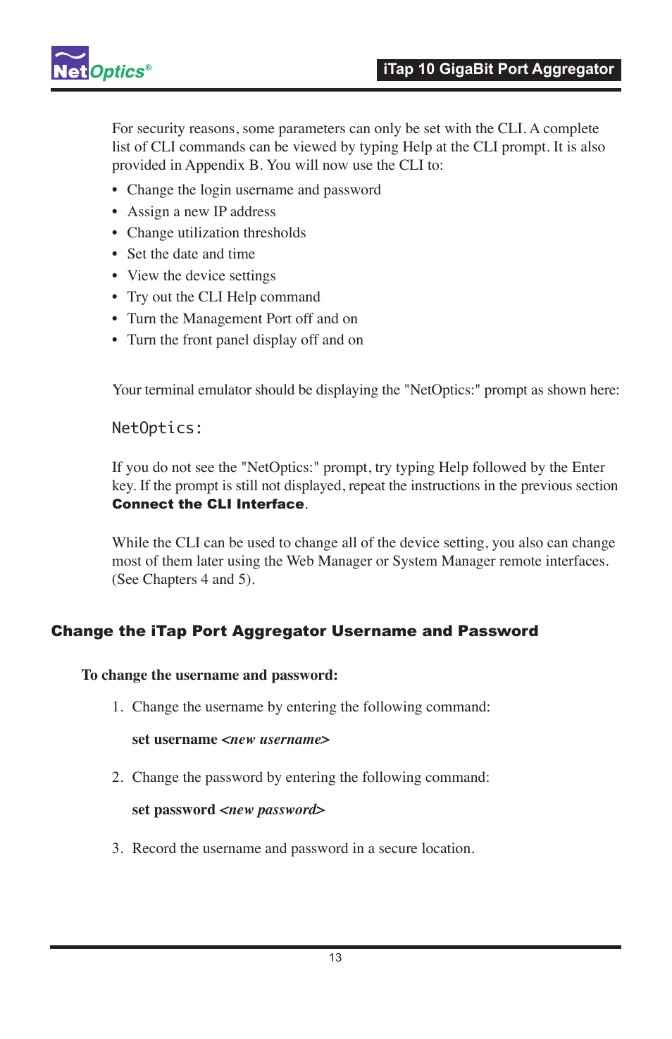 Net Optics iTap 10 GigaBit Port Aggregator User Manual | Page 17 / 64