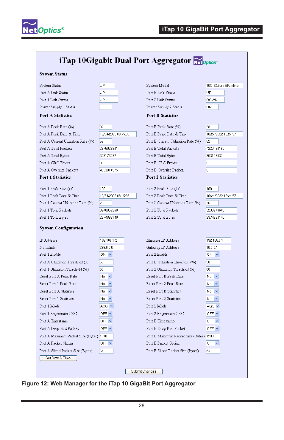 Net Optics iTap 10 GigaBit Port Aggregator User Manual | Page 32 / 64