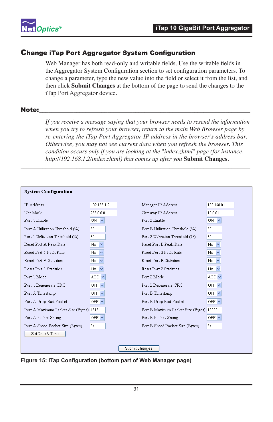 Net Optics iTap 10 GigaBit Port Aggregator User Manual | Page 35 / 64