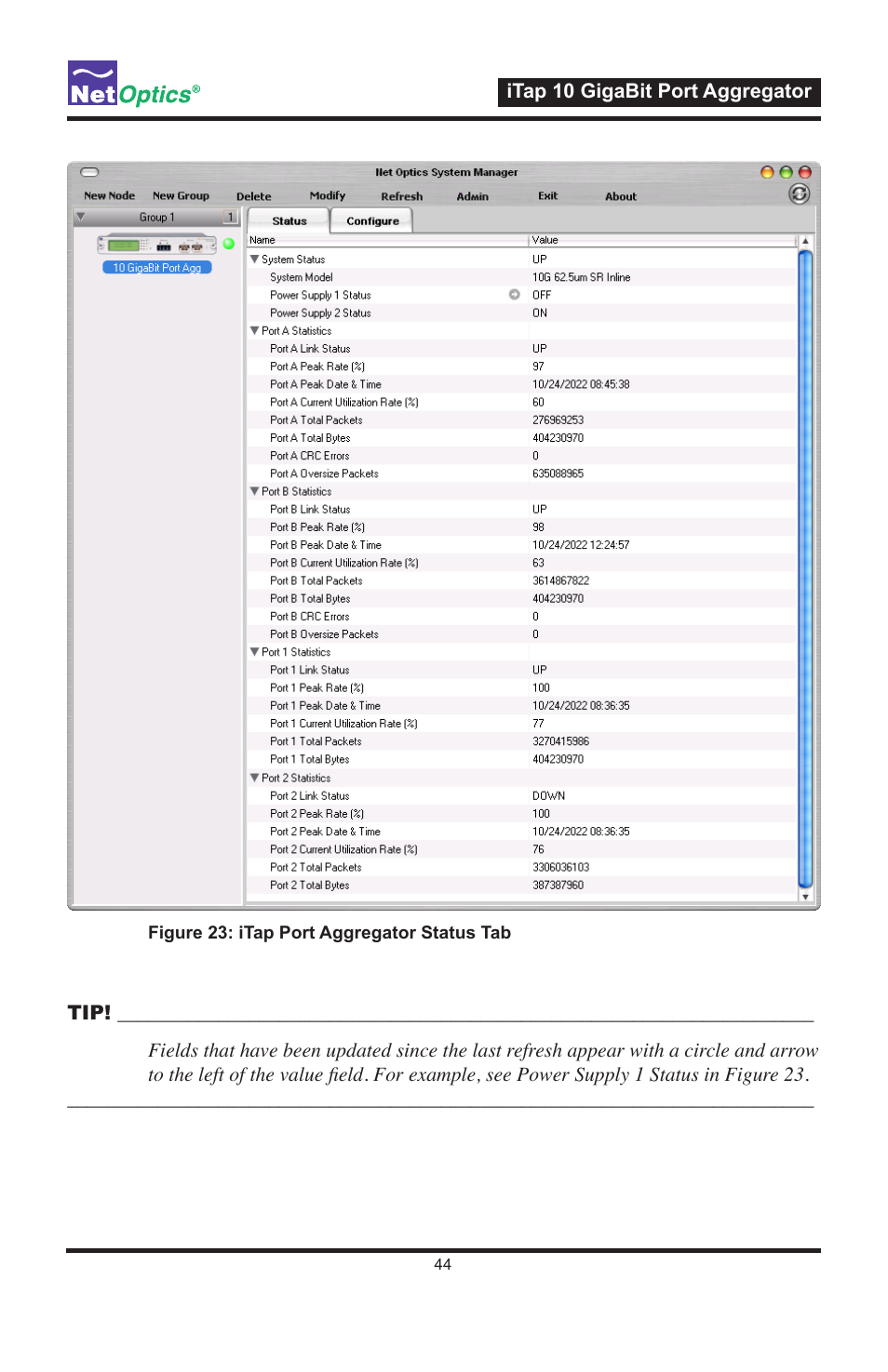 Net Optics iTap 10 GigaBit Port Aggregator User Manual | Page 48 / 64