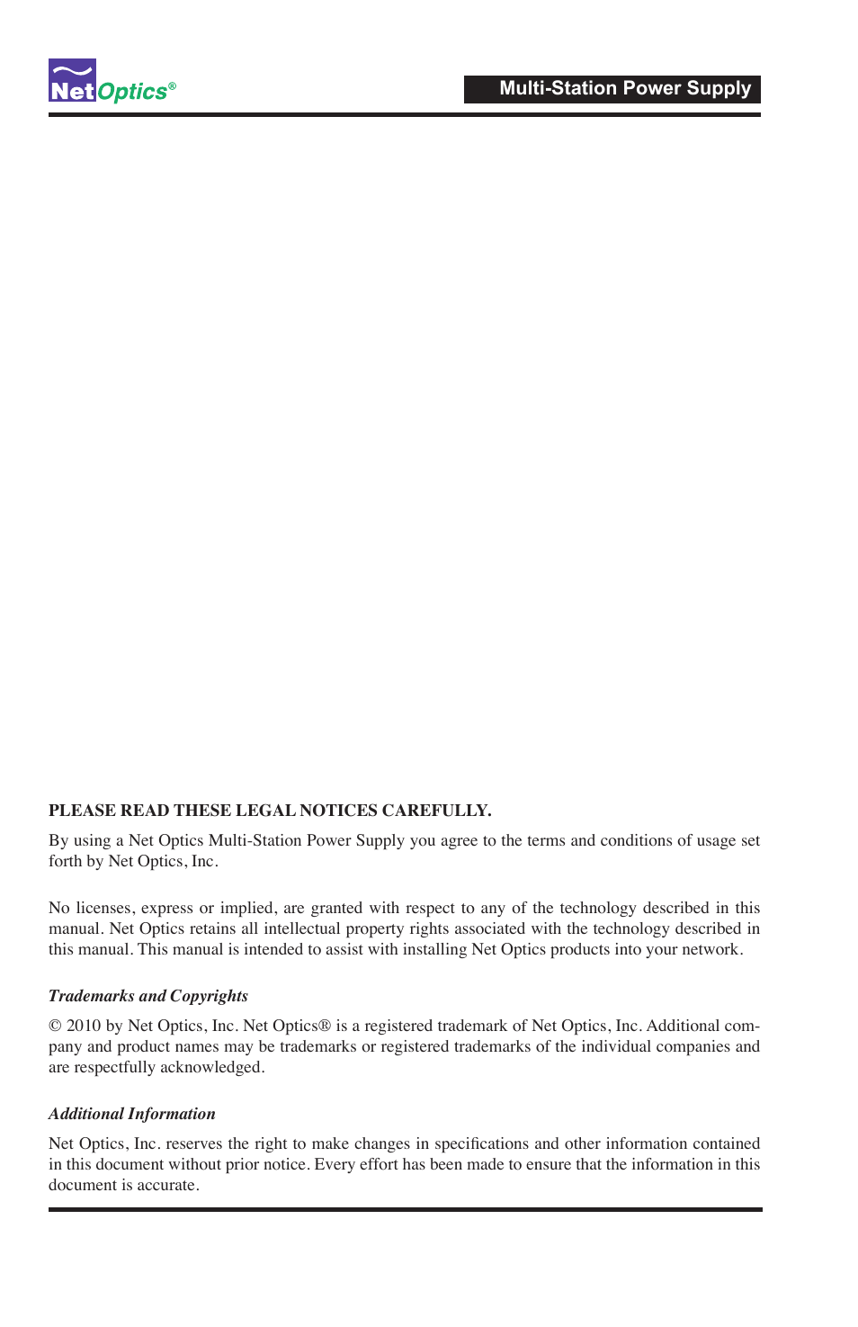 Net Optics Multi-Station Power Supply User Manual | Page 4 / 16