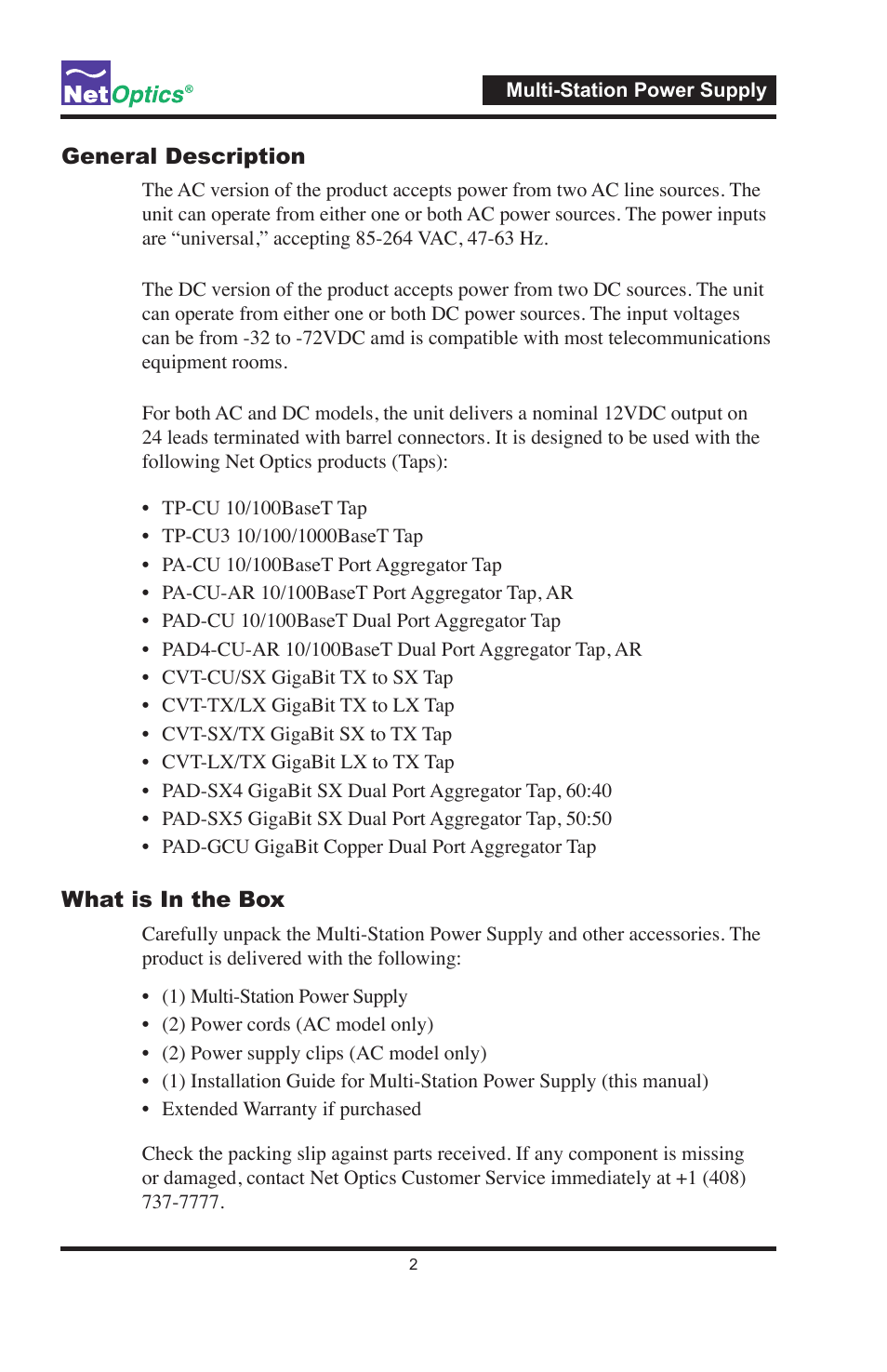 Net Optics Multi-Station Power Supply User Manual | Page 6 / 16