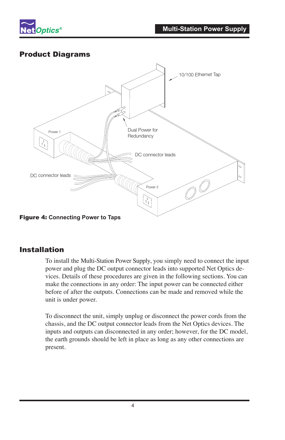Product diagrams installation | Net Optics Multi-Station Power Supply User Manual | Page 8 / 16