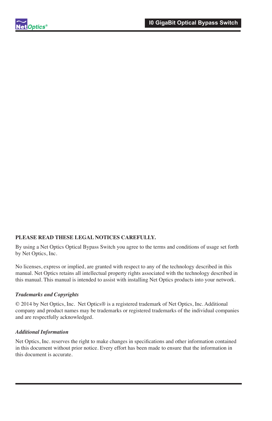 Net Optics 10 GigaBit Optical Bypass Switch User Manual | Page 4 / 16