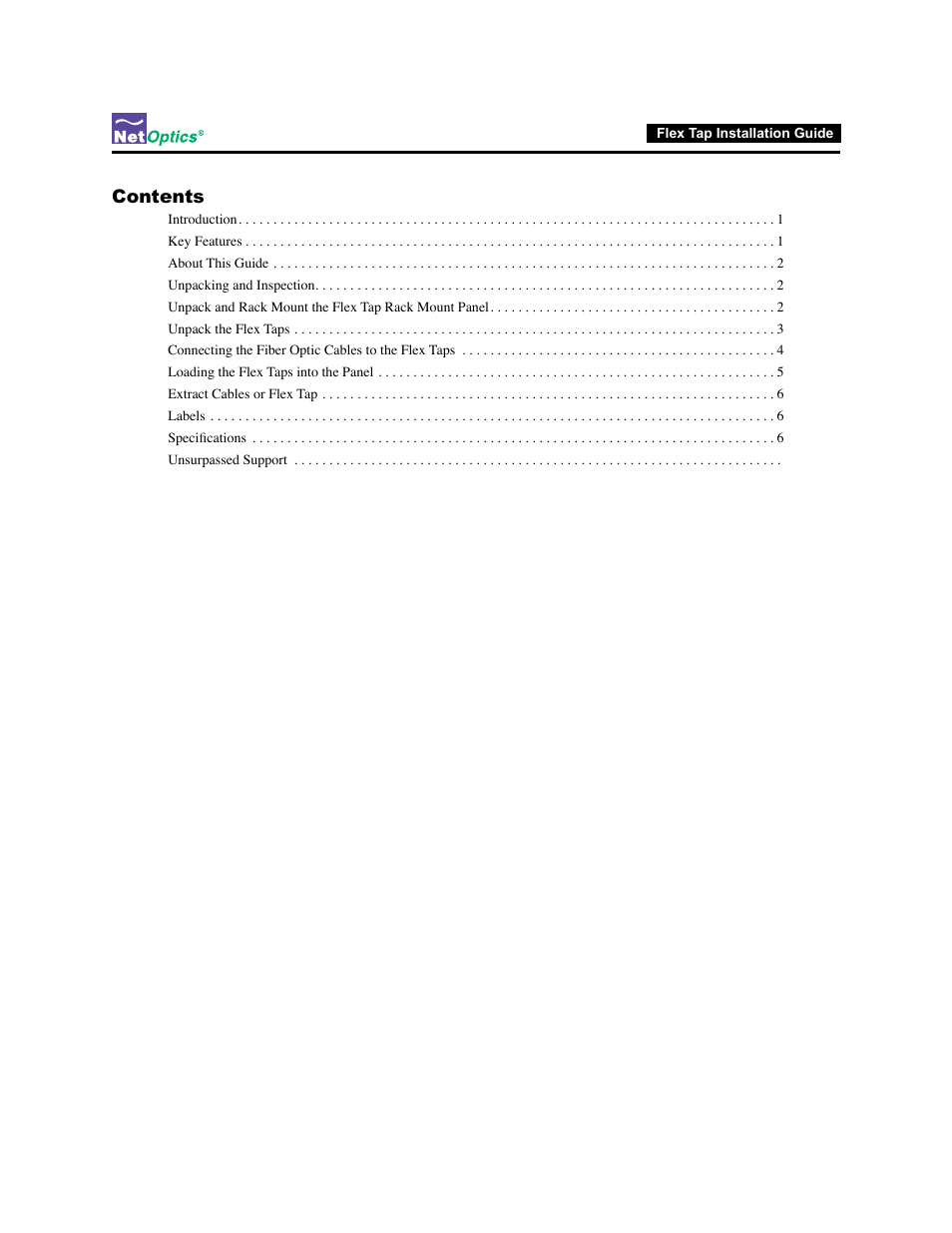 Net Optics Flex Tap User Manual | Page 3 / 13